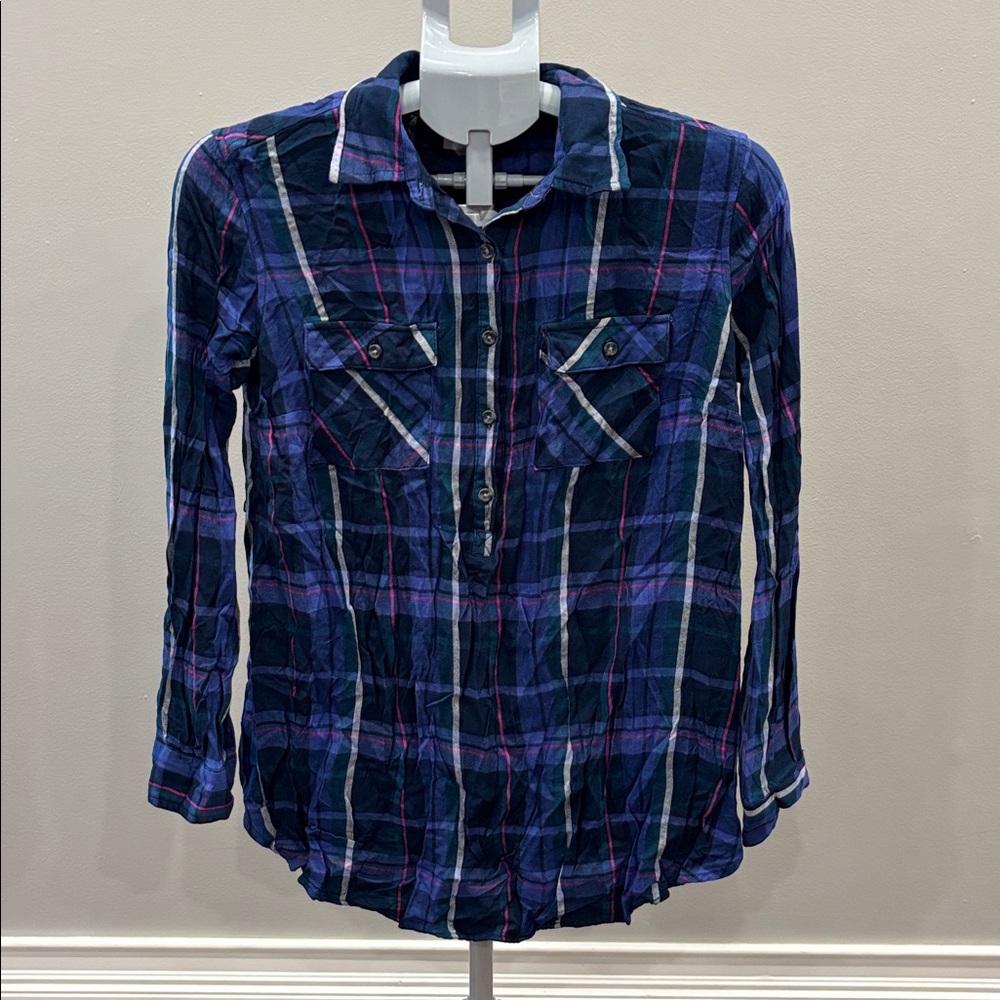 Isabel Maternity by Ingrid & Isabel Plaid Shirt, size small